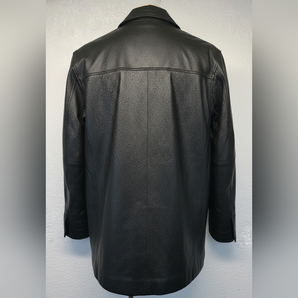 St. John's Bay Heavy Black Leather Jacket for Men Size Large - Picture 2 of 13